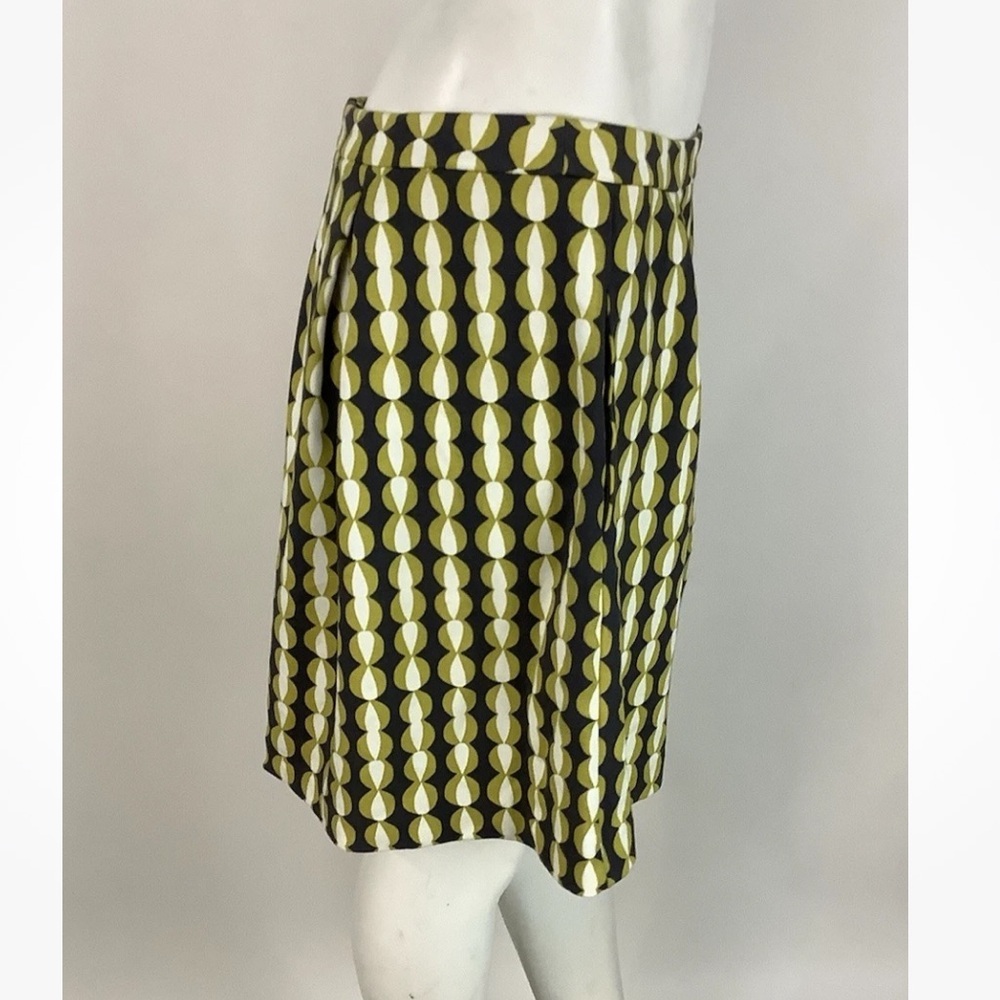 Boden Sz 8 Retro Twee Preppy Look A-Line Skirt Multicolor Modal Cotton - Picture 2 of 7